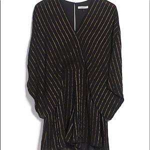 $531  HALSTON Striped V-Neck Jumpsuit